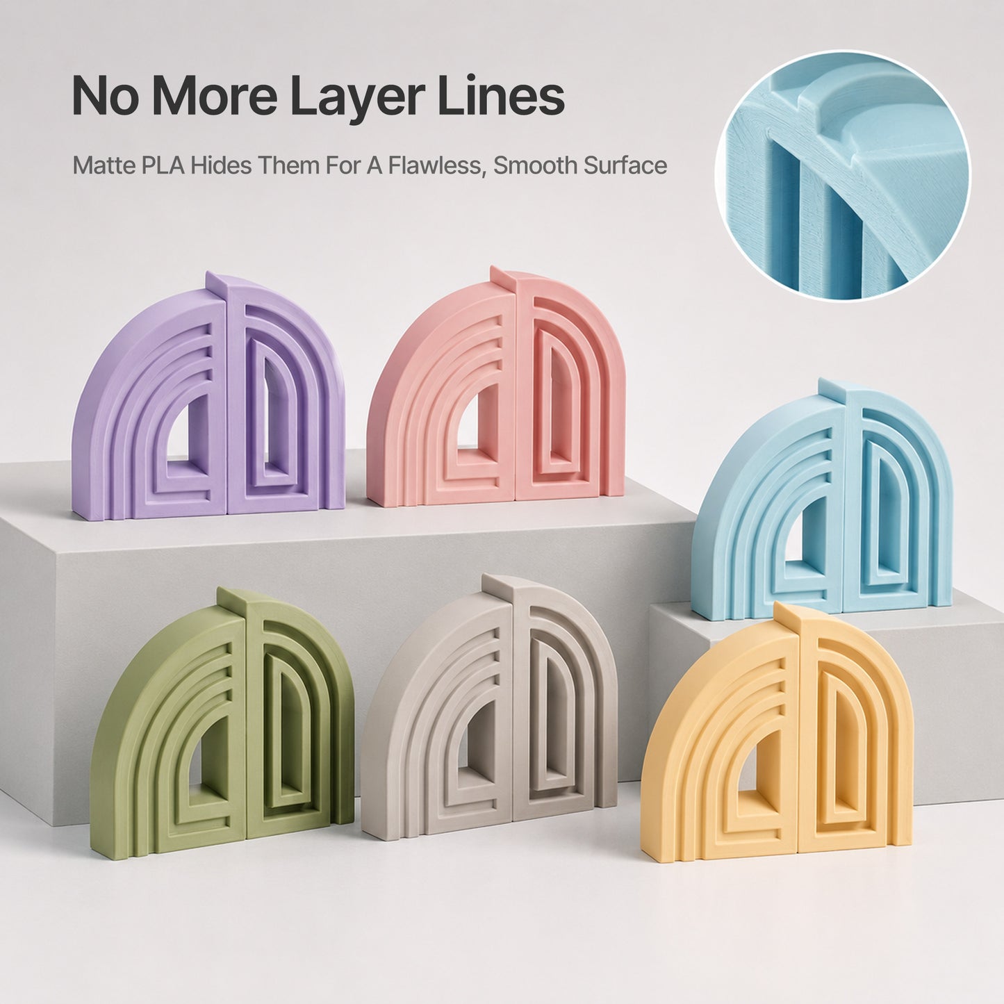 Flowfil Matte PLA Filament 1.75mm 1KG Non-Gloss Finish for 3D Printing（10pcs）