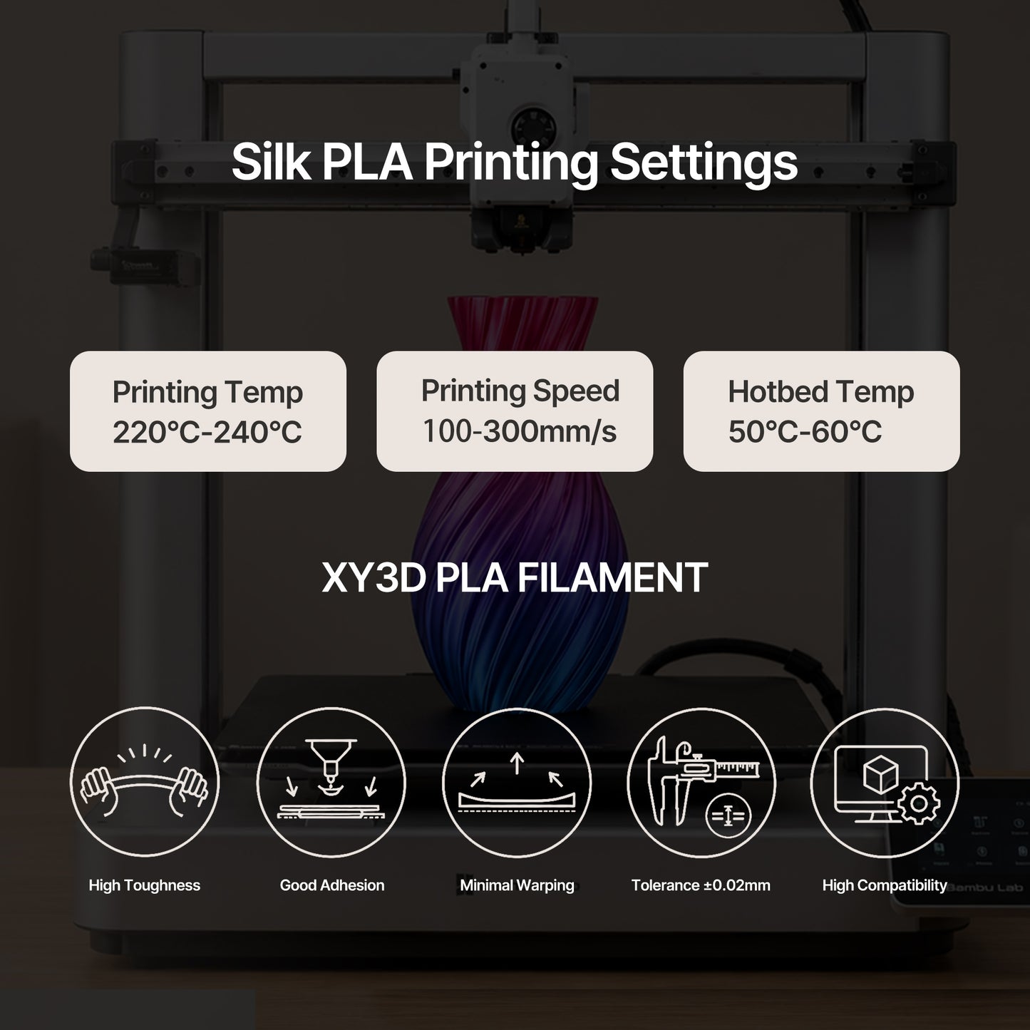 Bulk Silk PLA Filament | Wholesale Shiny PLA for Resale & Workshop Use（MOQ:30pcs）